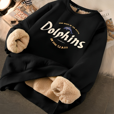 Mulonu® Printed Cute Fleece Warm Hoodies Women Loose Sweatshirts