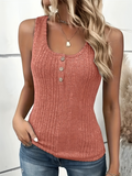 Mulonu® Chic Square Neck Button-Up Tank Top - Versatile &Stylish