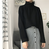 Mulonu® Turtleneck Knitted Sweater Women Loose Solid Soft Warm