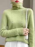 Mulonu® 100% Wool Sweater Turtleneck Hollow Long Sleeves